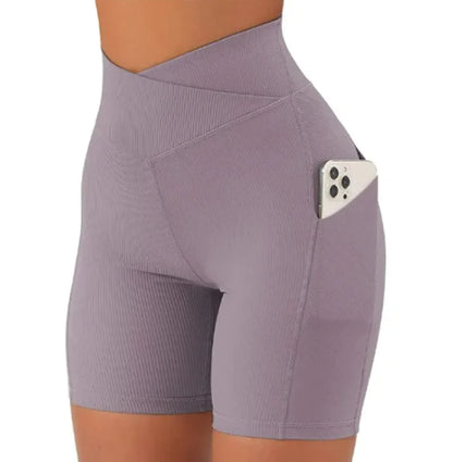 Women's Cross Waist With Pockets Yoga Pants