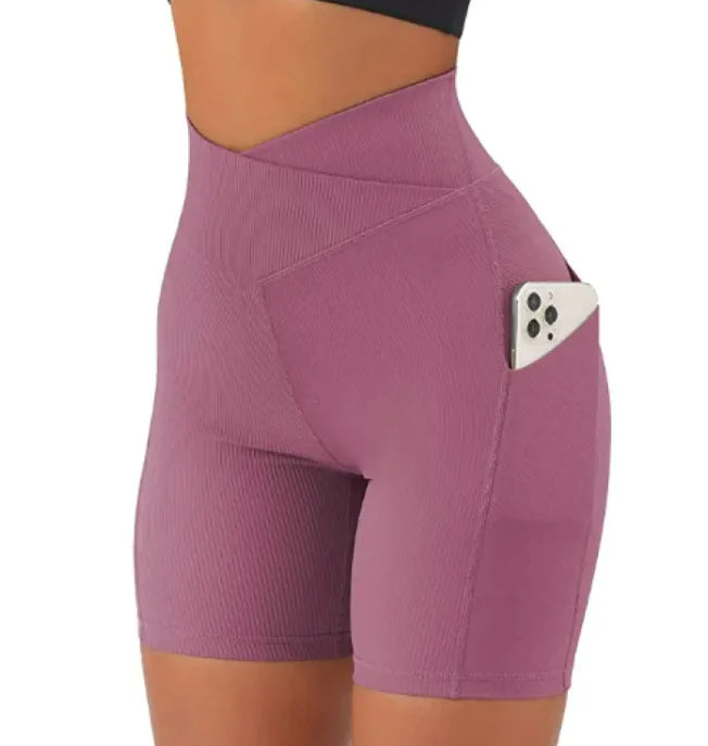 Women's Cross Waist With Pockets Yoga Pants