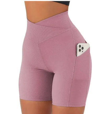 Women's Cross Waist With Pockets Yoga Pants