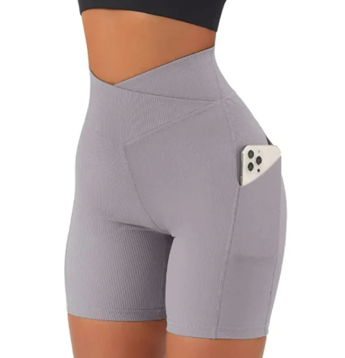 Women's Cross Waist With Pockets Yoga Pants